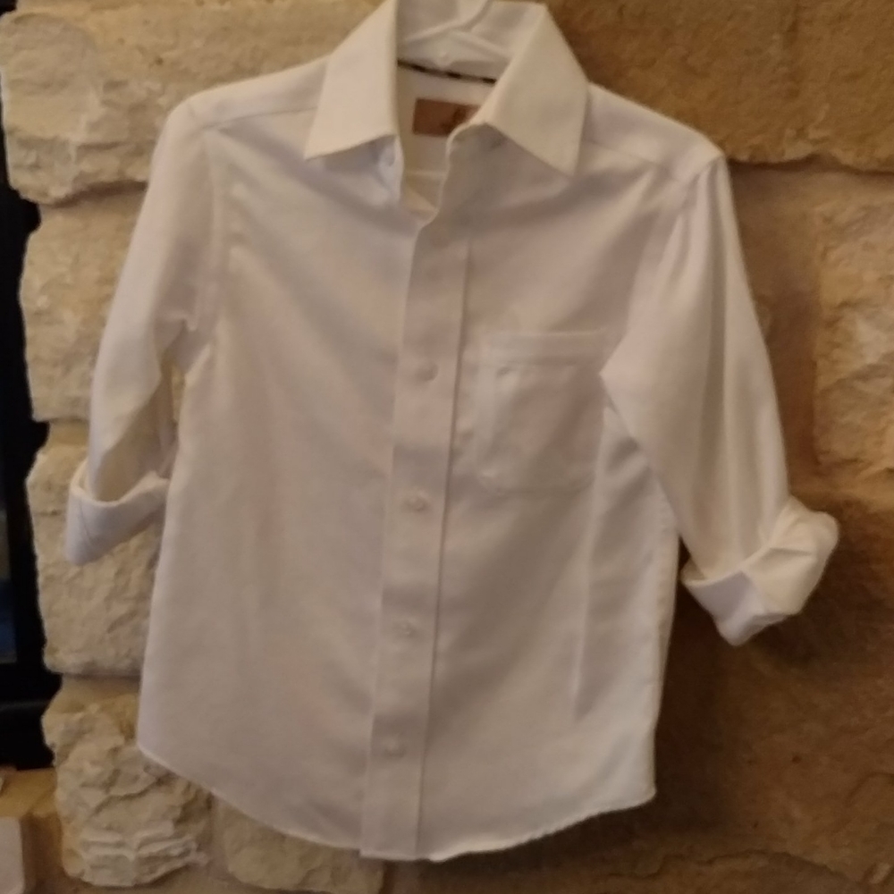Boys white button up shirt